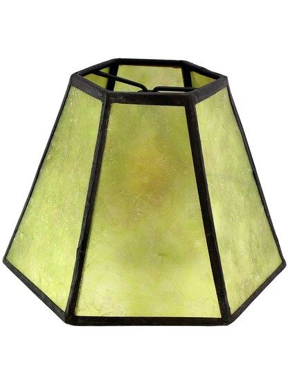 Mica Panel Hexagon Mini Shade 4 1/4-Inch Height in Craftsman Green.
